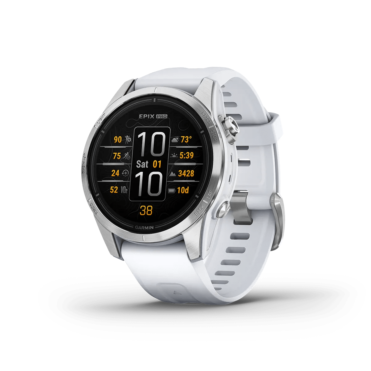 Garmin epix Pro (Gen 2) – Standard Edition | 42 mm | Silver with Whitestone Band