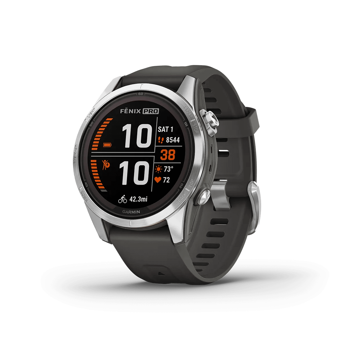 Garmin fenix 7S Pro - Solar - Silver with Graphite Band