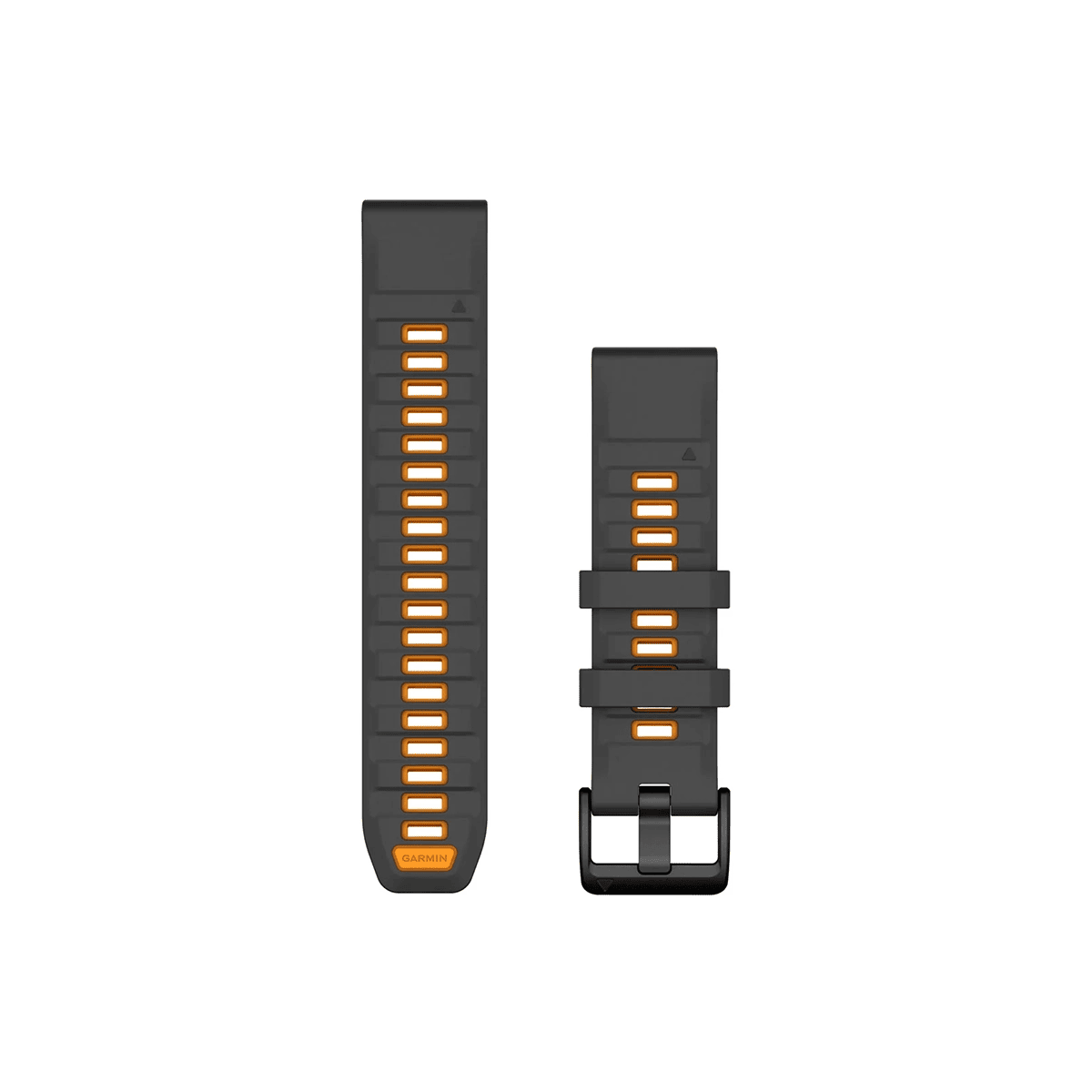 Garmin QuickFit 22 Watch Bands, Graphite/Spark Orange Silicone