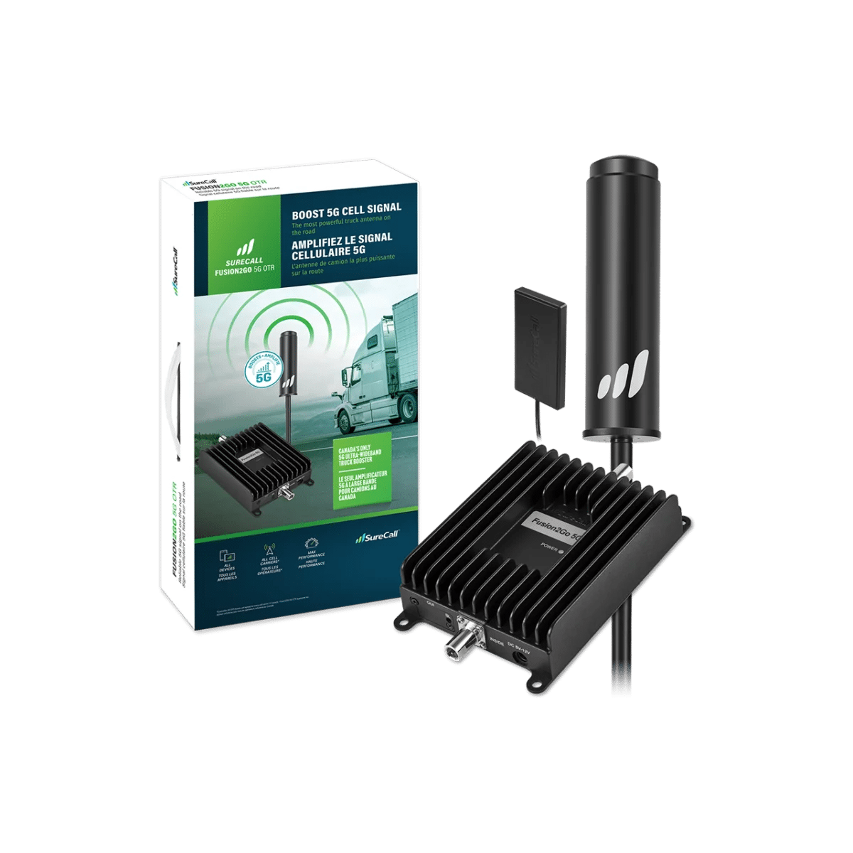 SureCall Fusion2Go 5G OTR Truck Cell Phone Signal Booster GPS