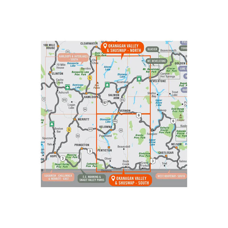 Backroad Maps – Folded Waterproof Adventure Maps Okanagan Valley