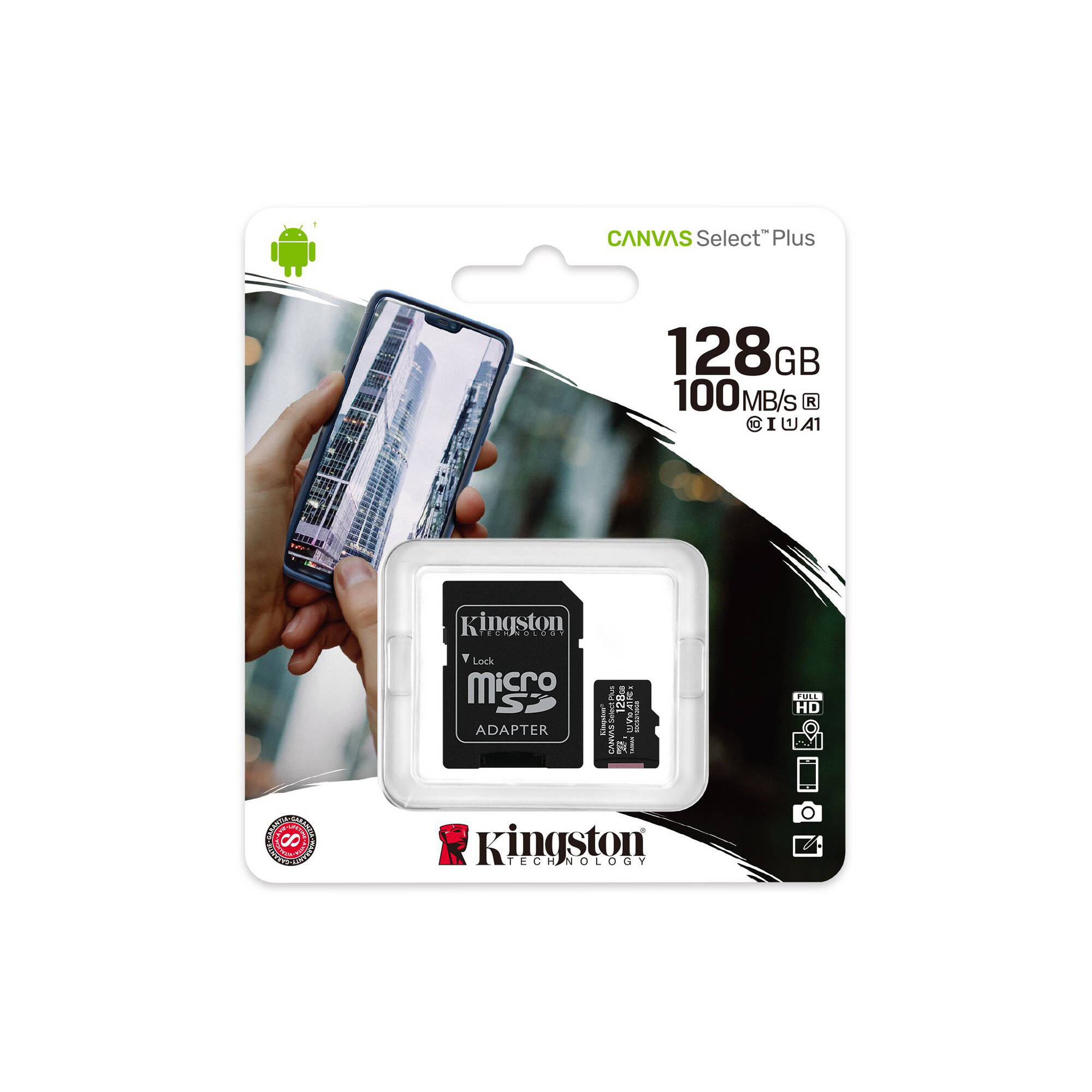 KINGSTON 128GB (16GBx8枚) PC3L-12800 ECC Kingston Canvas Select Plus microSD Memory Card - 128GB - GPS Central