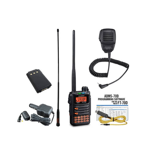 Yaesu FT-70D Ultra Bundle with ADMS-70D, Speaker Mic